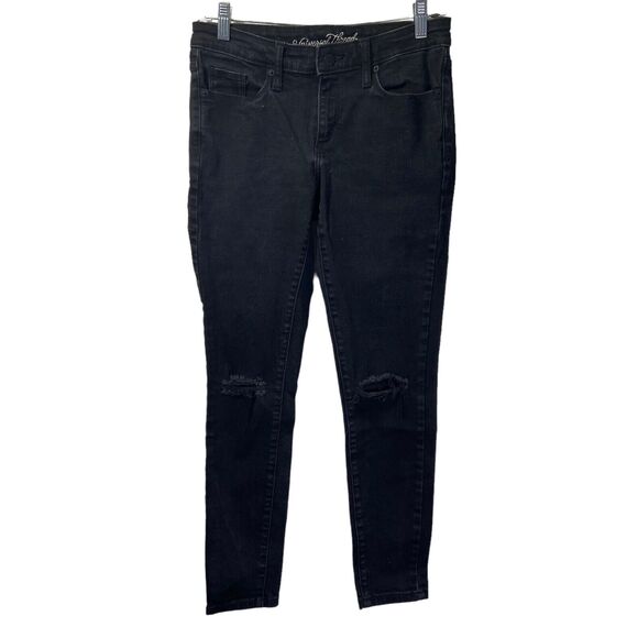 Universal Thread Mid Rise Skinny 6‎ 28 R Y2K Ripped Faded Black Women Grunge - Picture 1 of 12